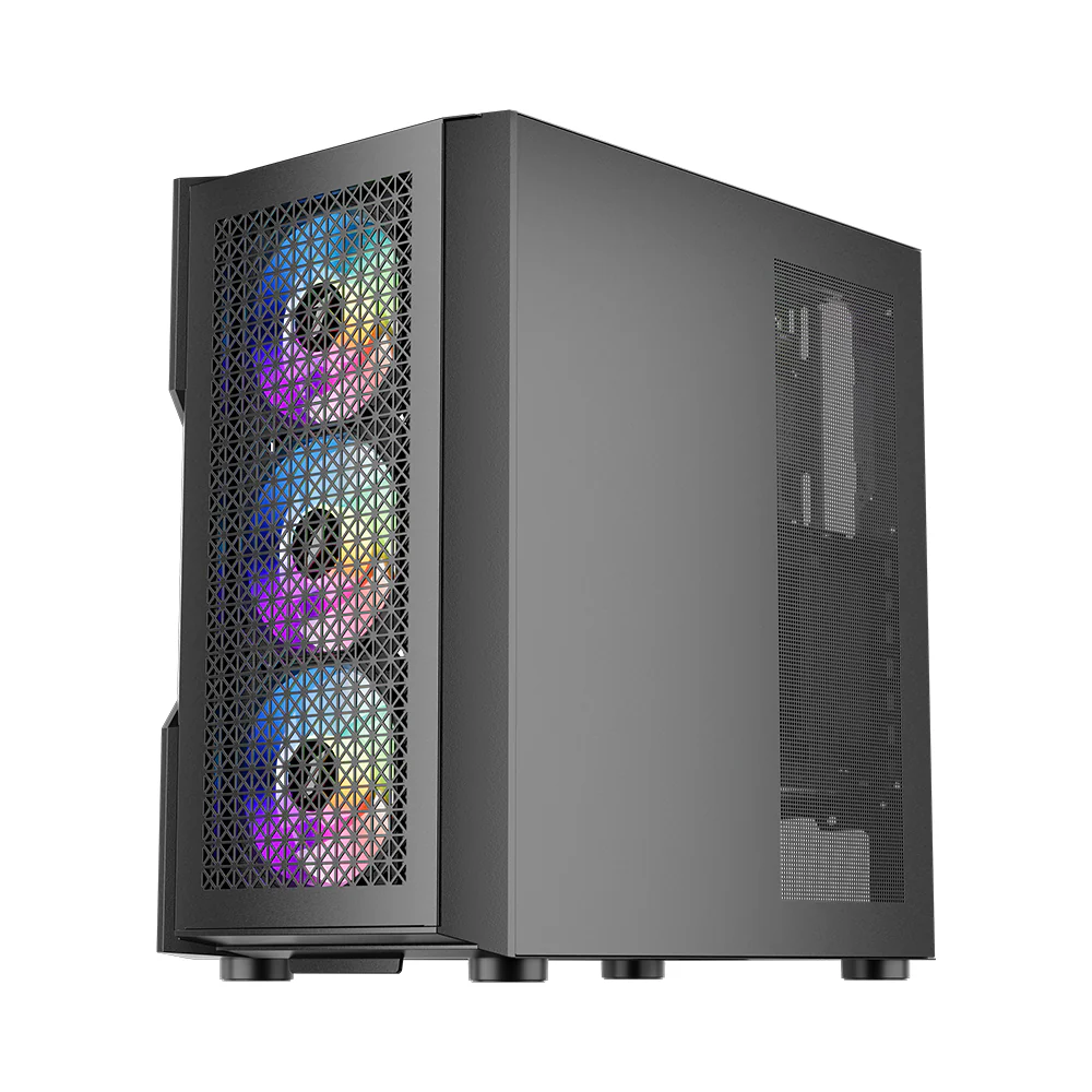 1st player Casing T7 ARGB Mid-Tower ATX Black 4 Pre installed Fan - Image 4