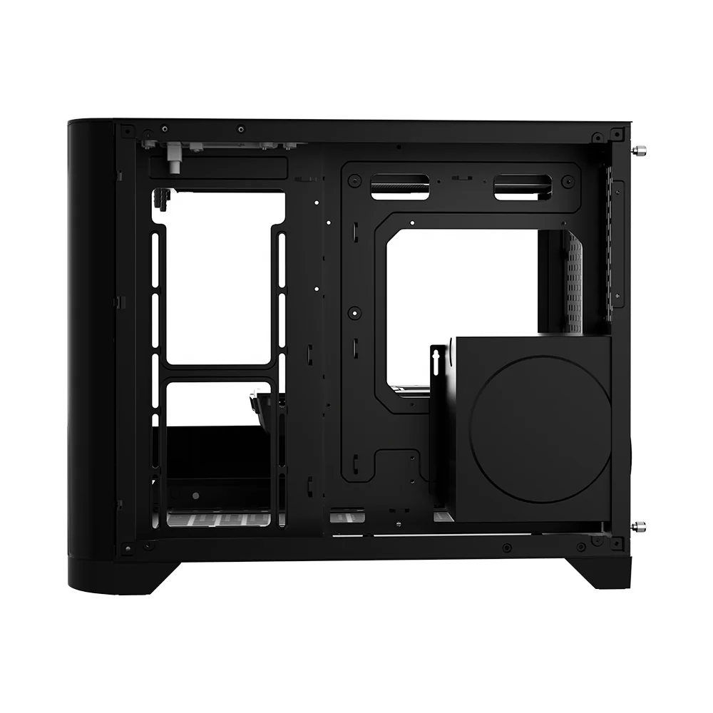1st player Casing Uview UV6 ARGB Mid-Tower Fish Tank Black 3 Pre Installed Fan - Image 5