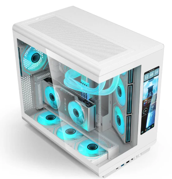 Acer Casing U600 With Built in LED Display 4x Fans White - Image 2