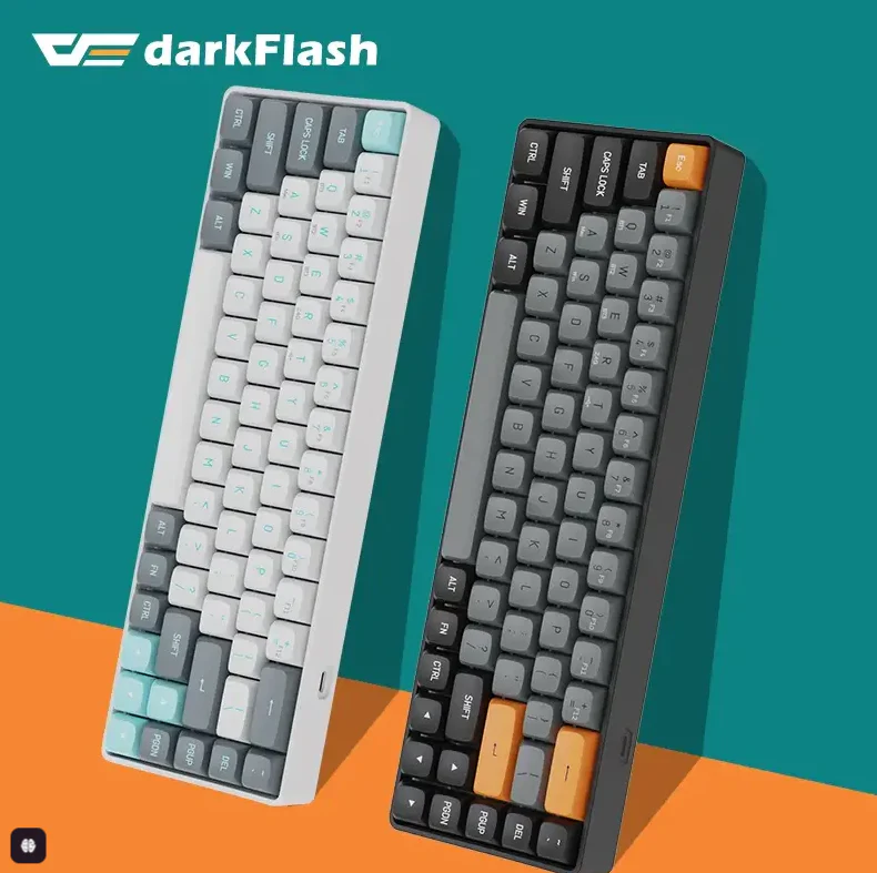 Aigo Keyboard A68 Tri-Mode yellow Hot Swappable Switches