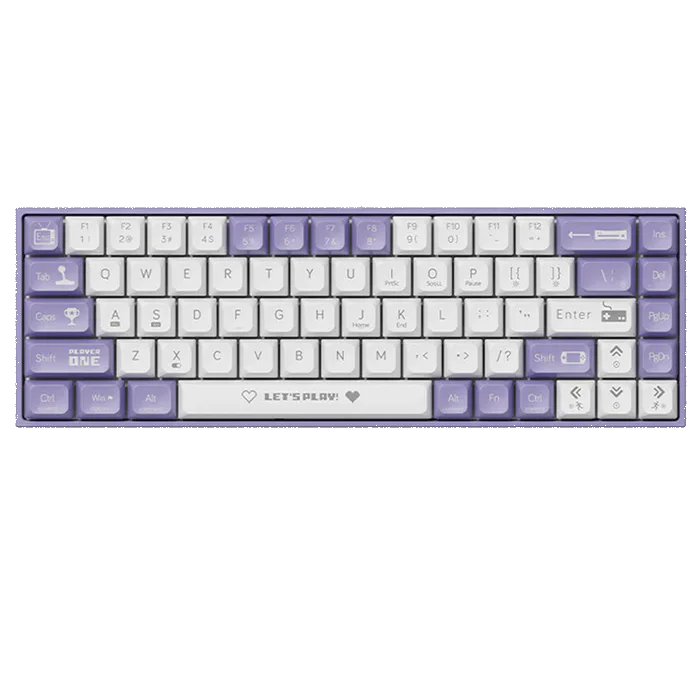 AJAZZ Keyboard AK680 Mechanical Gaming Keyboard Wired Purple/White