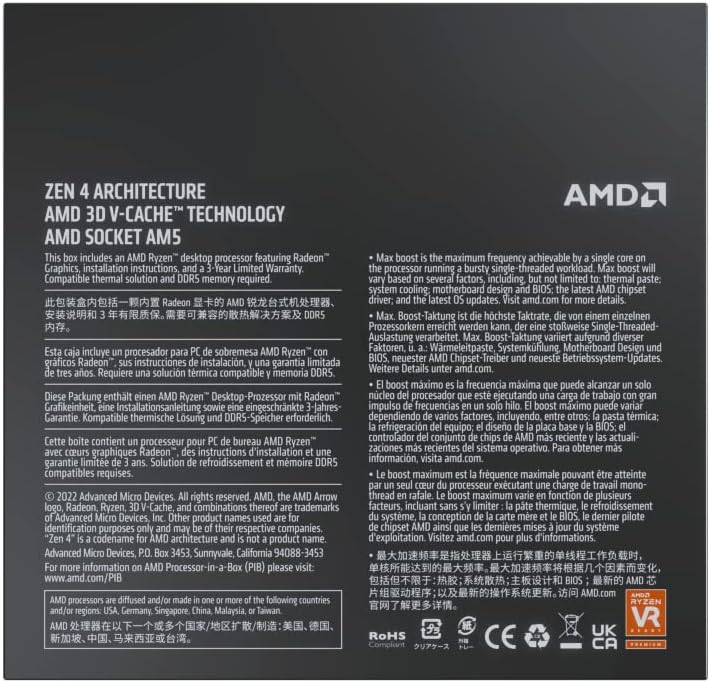 AMD Processor RYZEN 7 7800X 3D Box - Image 5