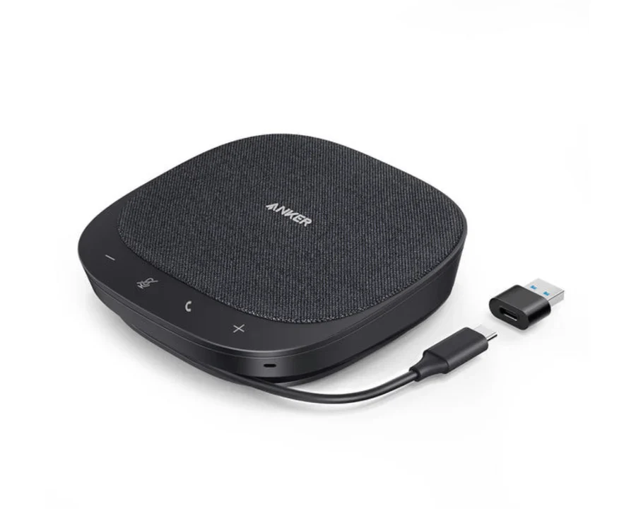 Anker Speaker S330 PowerConf USB Speakerphone 360° Voice Coverage via 4 Microphones