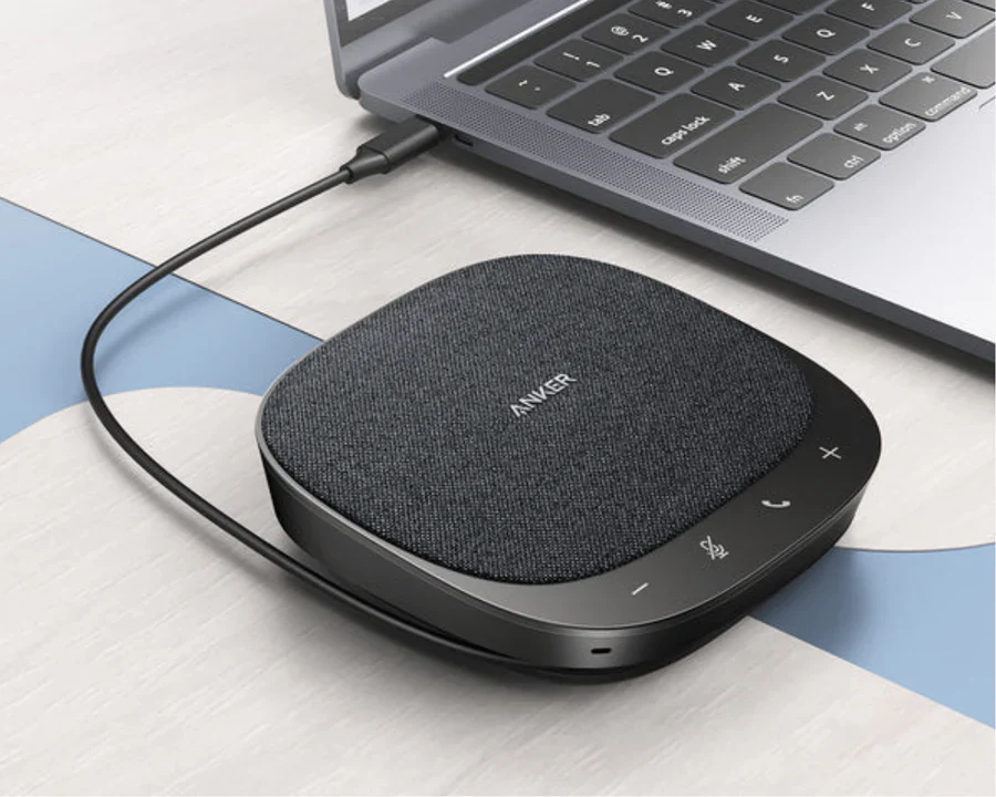 Anker Speaker S330 PowerConf USB Speakerphone 360° Voice Coverage via 4 Microphones - Image 2