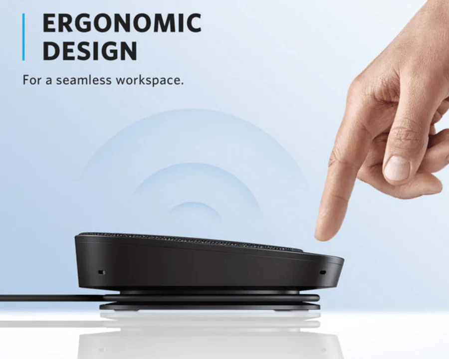 Anker Speaker S330 PowerConf USB Speakerphone 360° Voice Coverage via 4 Microphones - Image 3