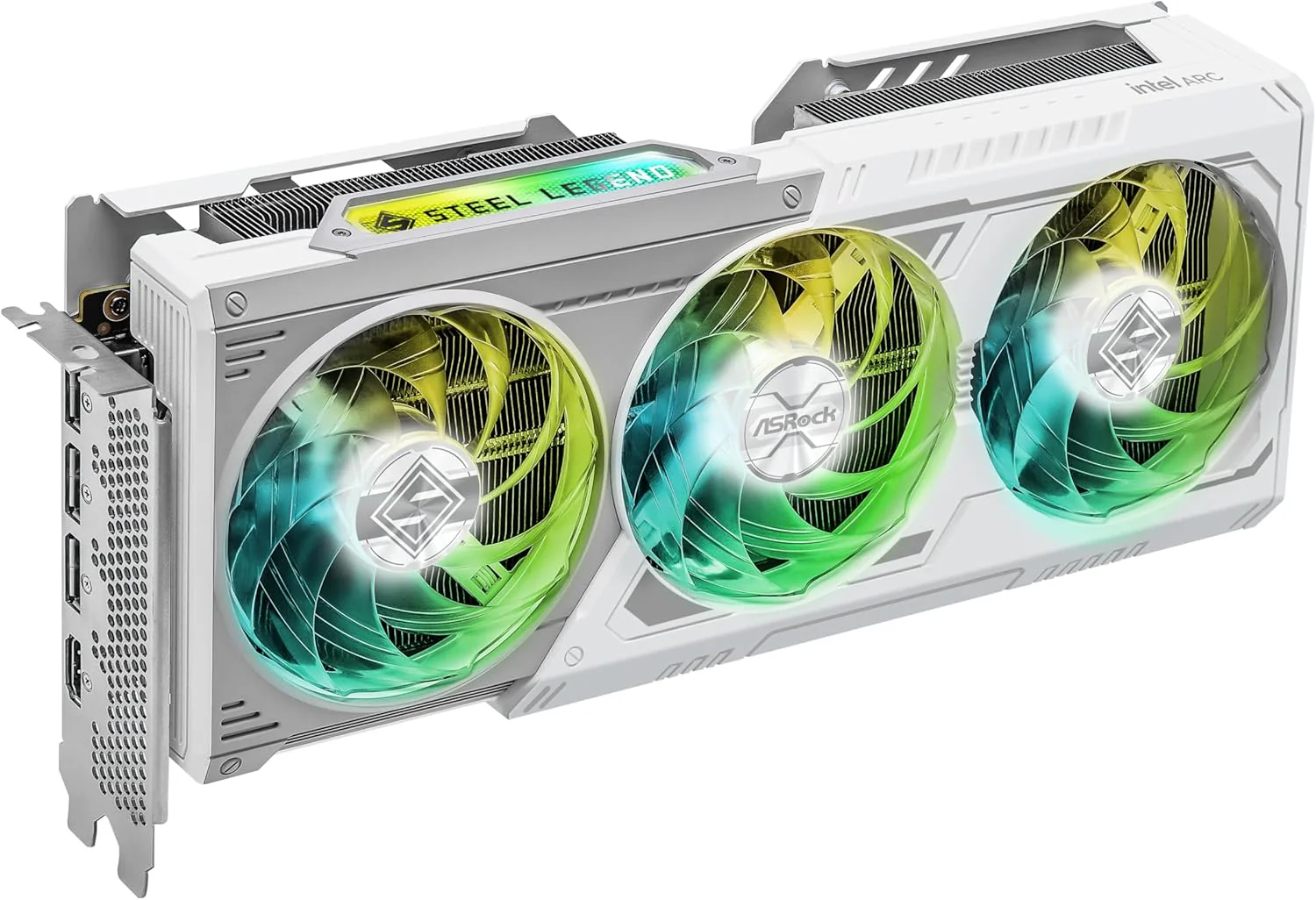 ASRock Graphic Card Intel Arc B580 Steel Legend 12GB OC Triple Fan White - Image 3