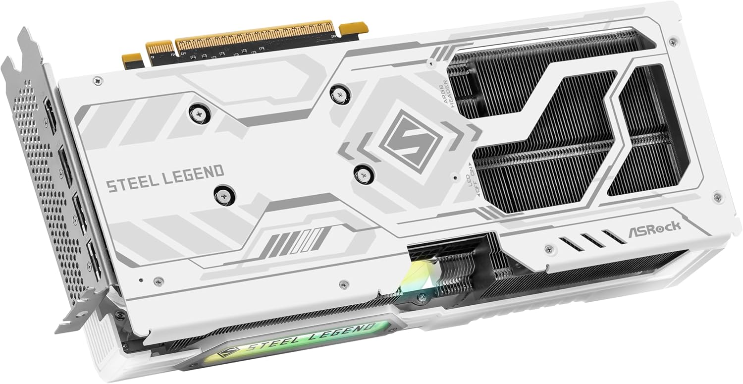 ASRock Graphic Card Intel Arc B580 Steel Legend 12GB OC Triple Fan White - Image 6
