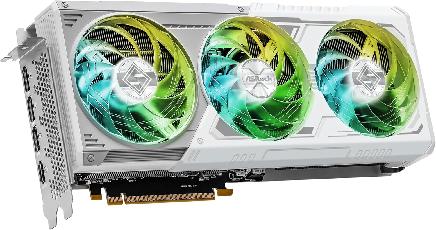 ASRock Graphic Card Intel Arc B580 Steel Legend 12GB OC Triple Fan White - Image 8