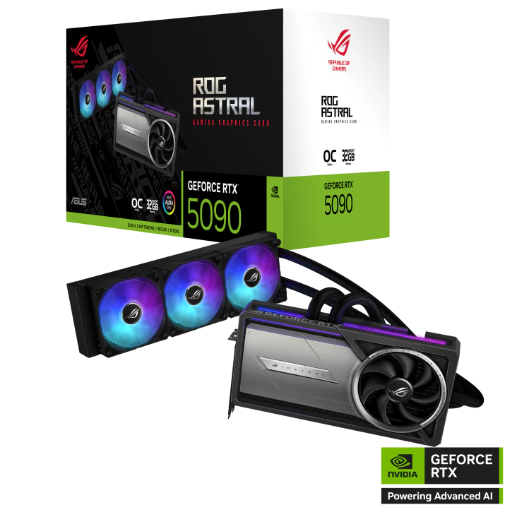 Asus Graphic Card Rog Astral LC RTX 5090 32GB OC 360mm Radiator AIO Cooler - Image 2