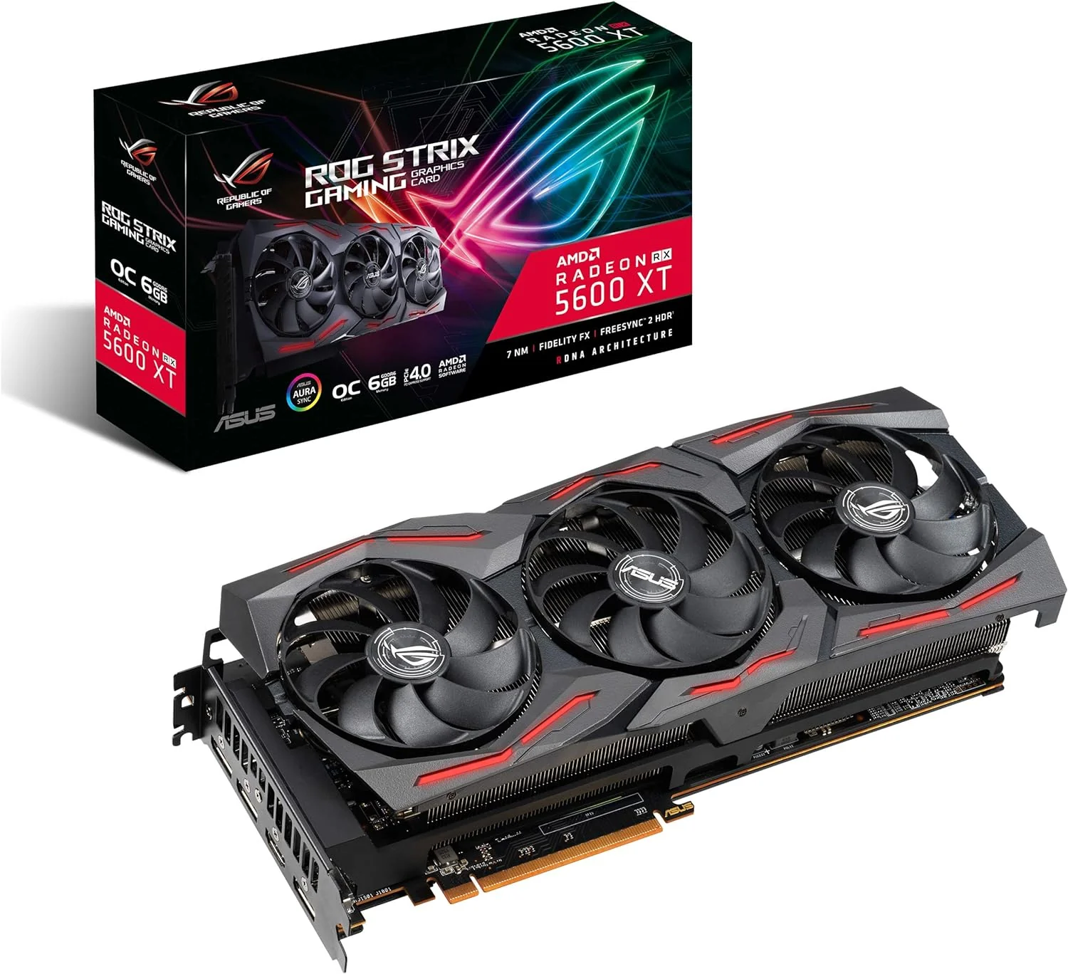 ASUS Graphic Card ROG Strix RX 5600 XT 6GB AMD Radeon Used without Box - Image 3