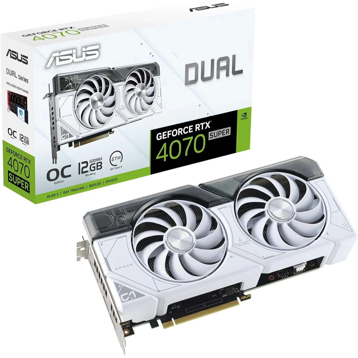 Asus Graphics Card Dual GeForce RTX 4070 Super 12GB White OC - Image 2