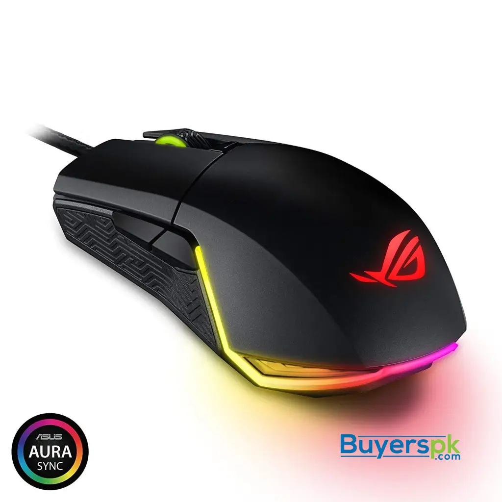 Asus Rog Pugio Gaming Mouse Aura Rgb Usb Wired Optical Ergonomic Ambidextrous Gaming Mouse