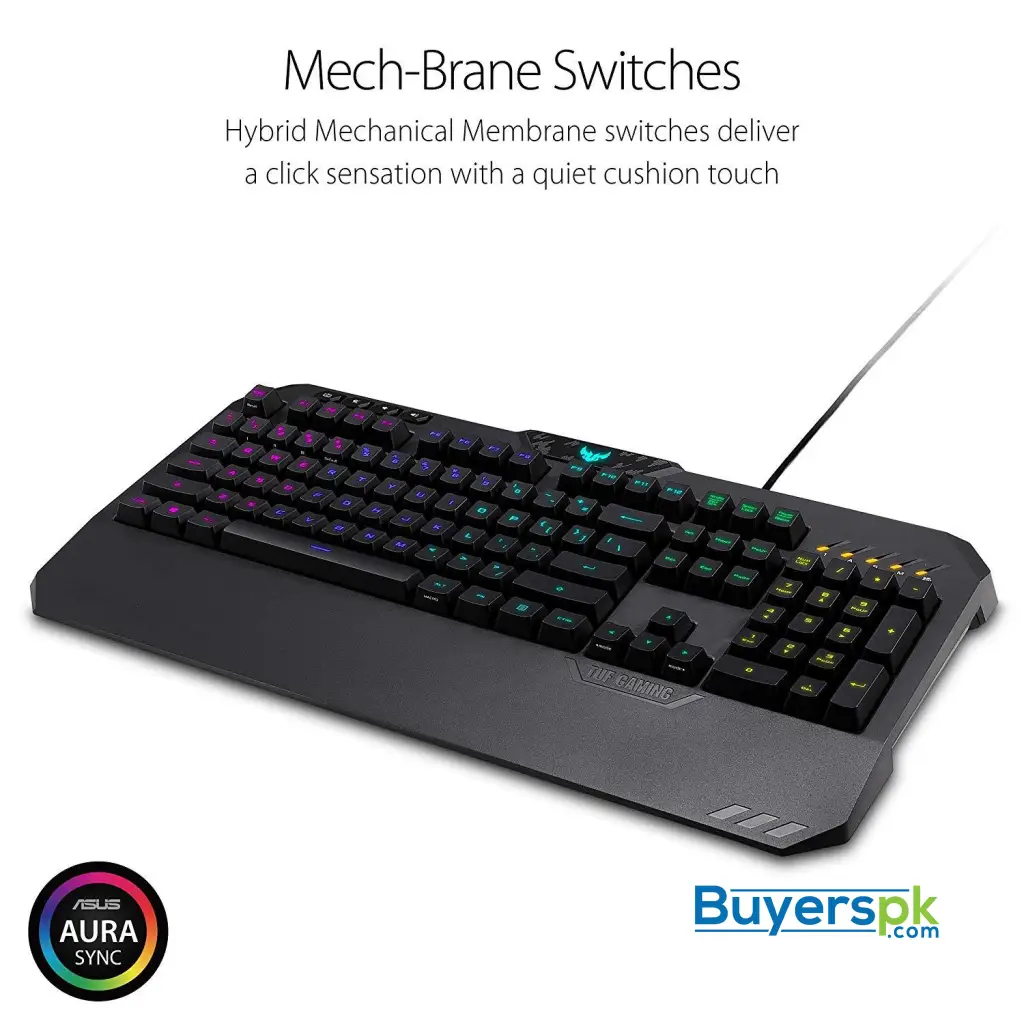 Asus Tuf K5 Mechanical Membrane Rgb Gaming Keyboard with Programmable Onboard Memory, Media Controls - Image 2