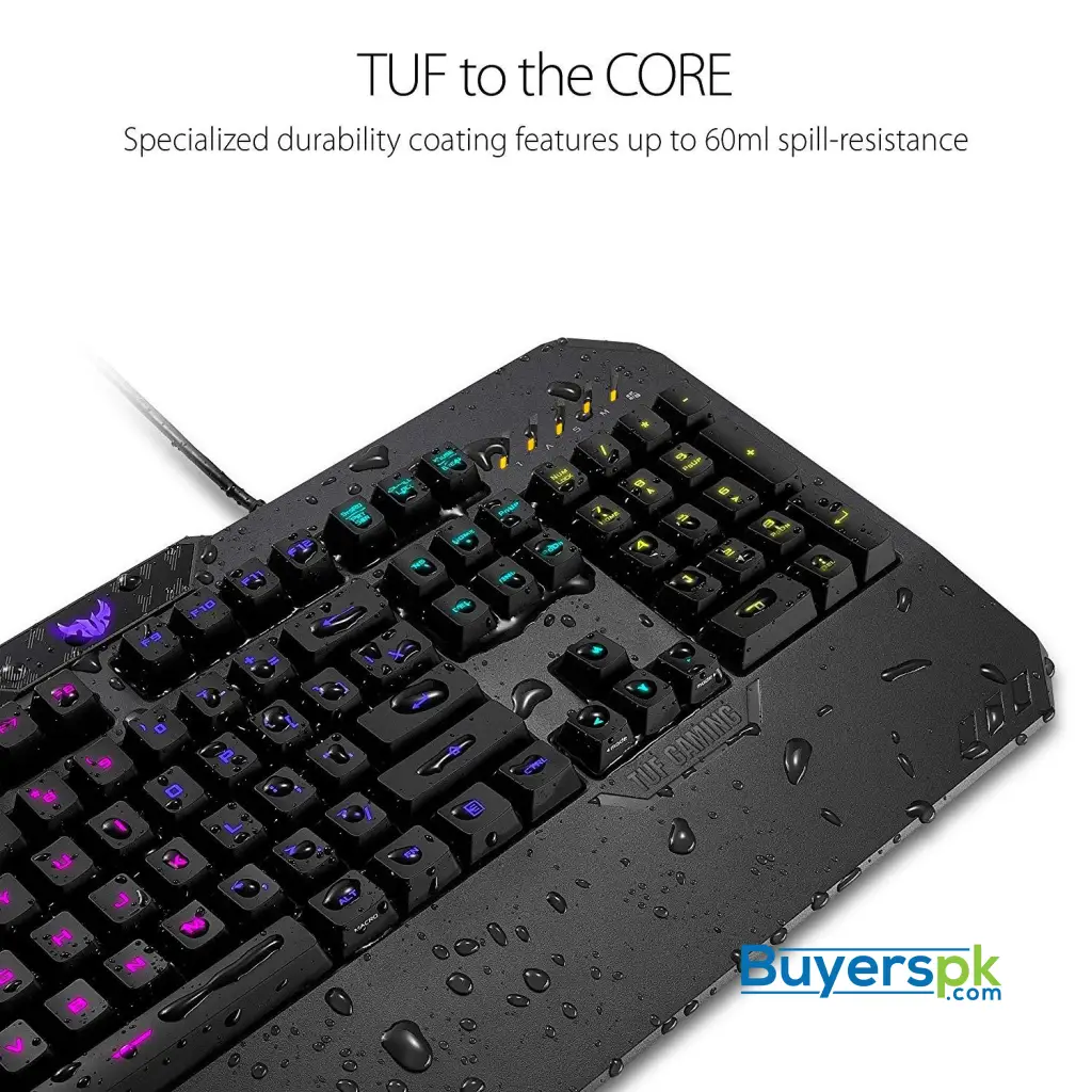 Asus Tuf K5 Mechanical Membrane Rgb Gaming Keyboard with Programmable Onboard Memory, Media Controls - Image 4