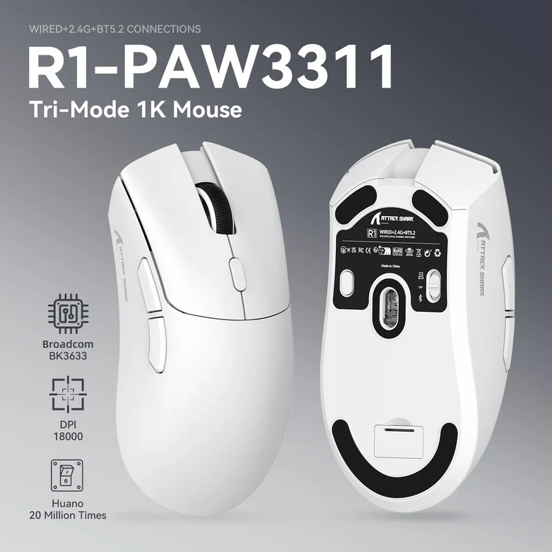 Attack Shark Mouse R1 Wireless Gaming Mouse - Image 2