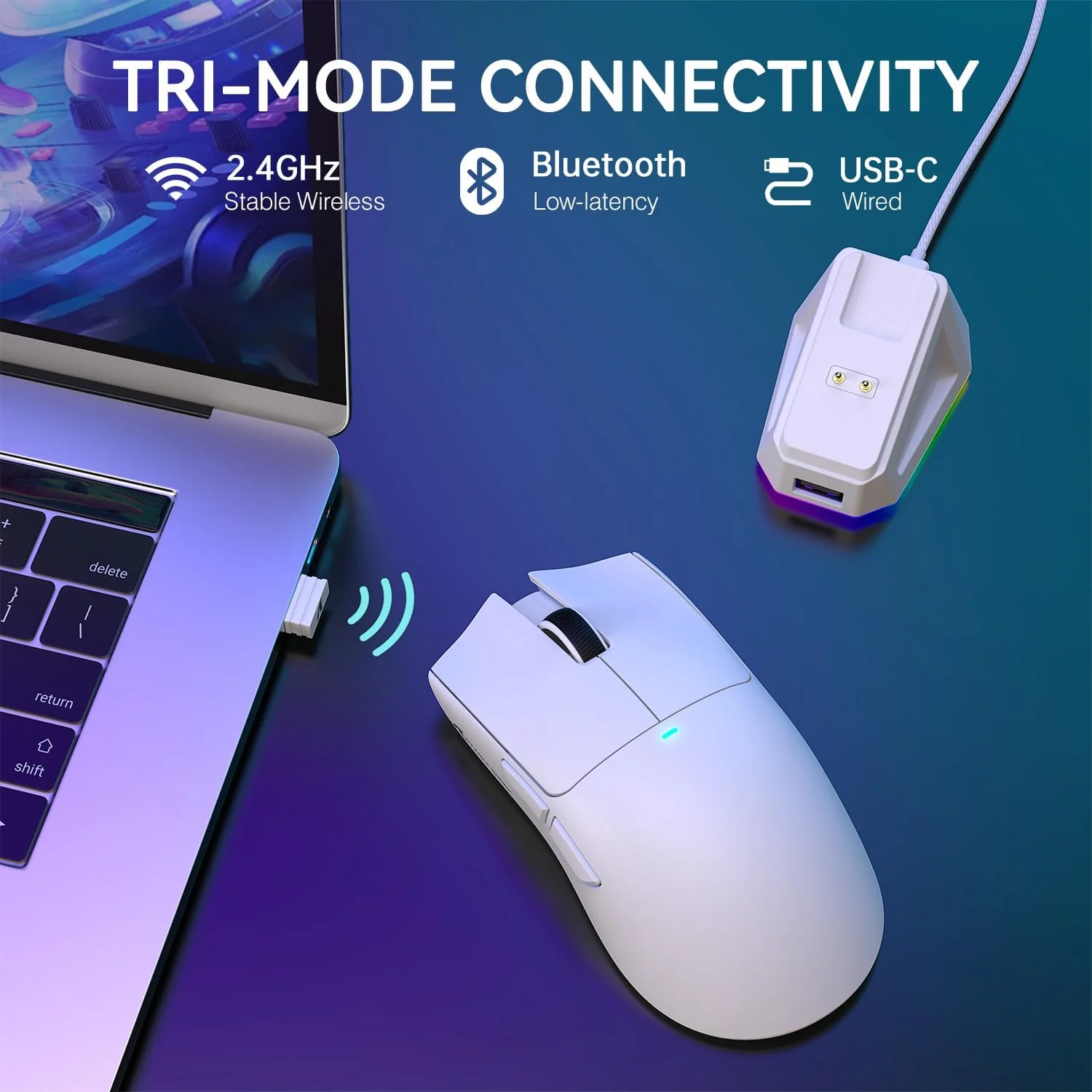 Attack Shark Wireless Gaming Mouse PAW3311 X11 Lightweight with RGB Charging Dock - Image 5