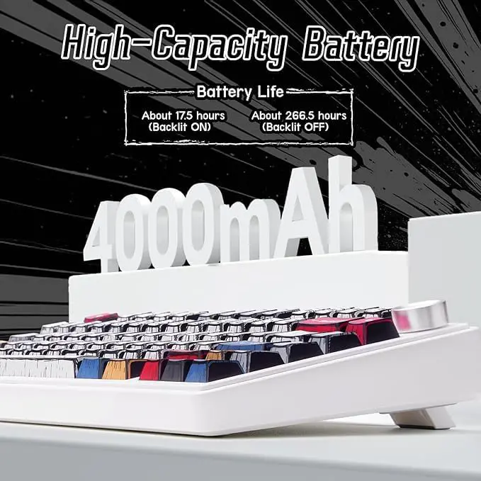 Aula Keyboard F75 Comic Tri mode Mechanical keyboard RGB Backlit Hot Swappable - Image 4