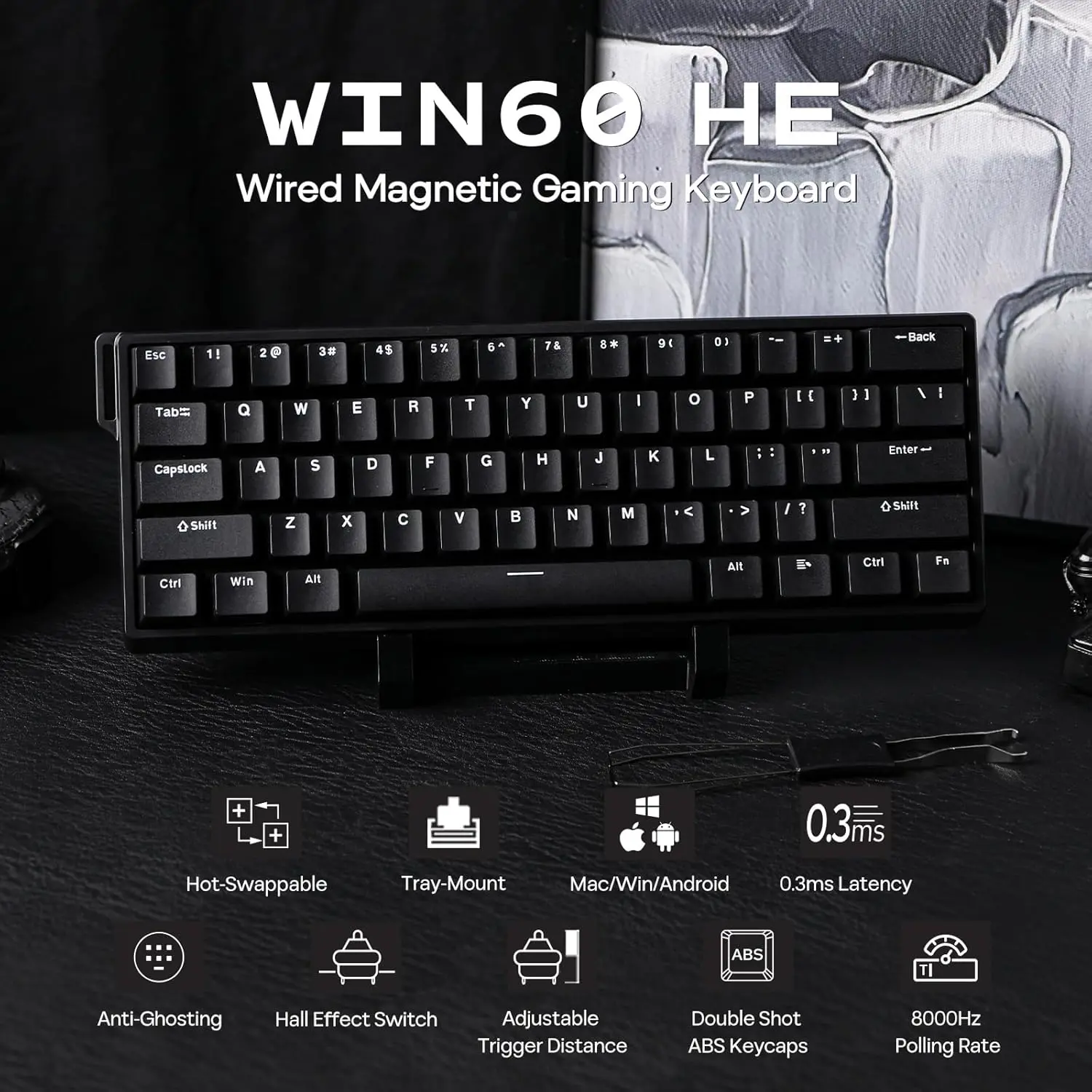 Aula Keyboard Win 60 HE Mechanical Gaming Keyboard Wired Magnet Switch - Image 2