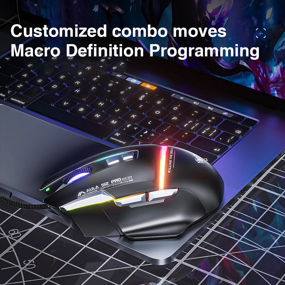 Aula Mouse S12Pro Gaming Mouse Wired Black - Image 2