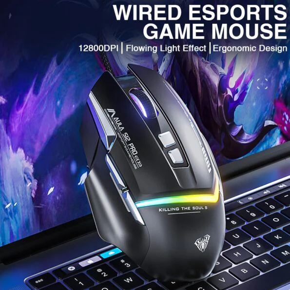 Aula Mouse S12Pro Gaming Mouse Wired Black - Image 3