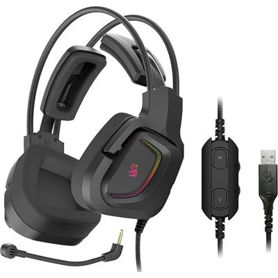 Bloody Headset G575P Virtual 7.1 Surround Sound RGB Gaming Headset Gun Grey