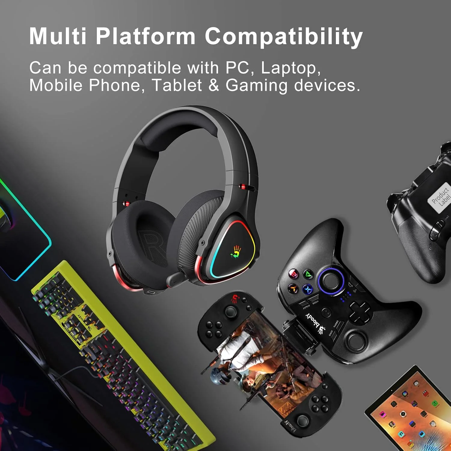 Bloody Headset MR710 Tri Mode Wireless Gaming RGB Headset - Image 6
