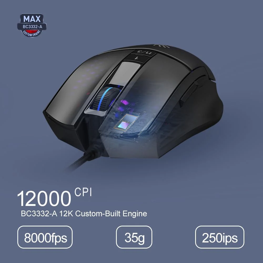 Bloody Mouse L65 Max RGB Lightweight GAMING MOUSE Black - Image 3