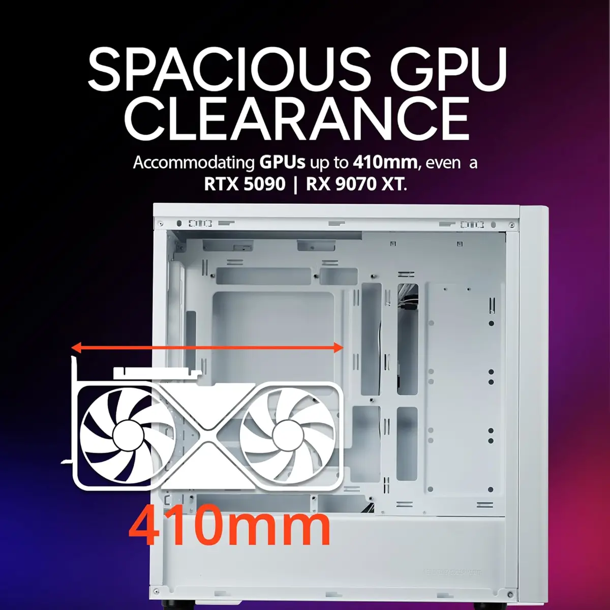 Cooler Master Casing Elite 502 3 ARGB Fan White - Image 6