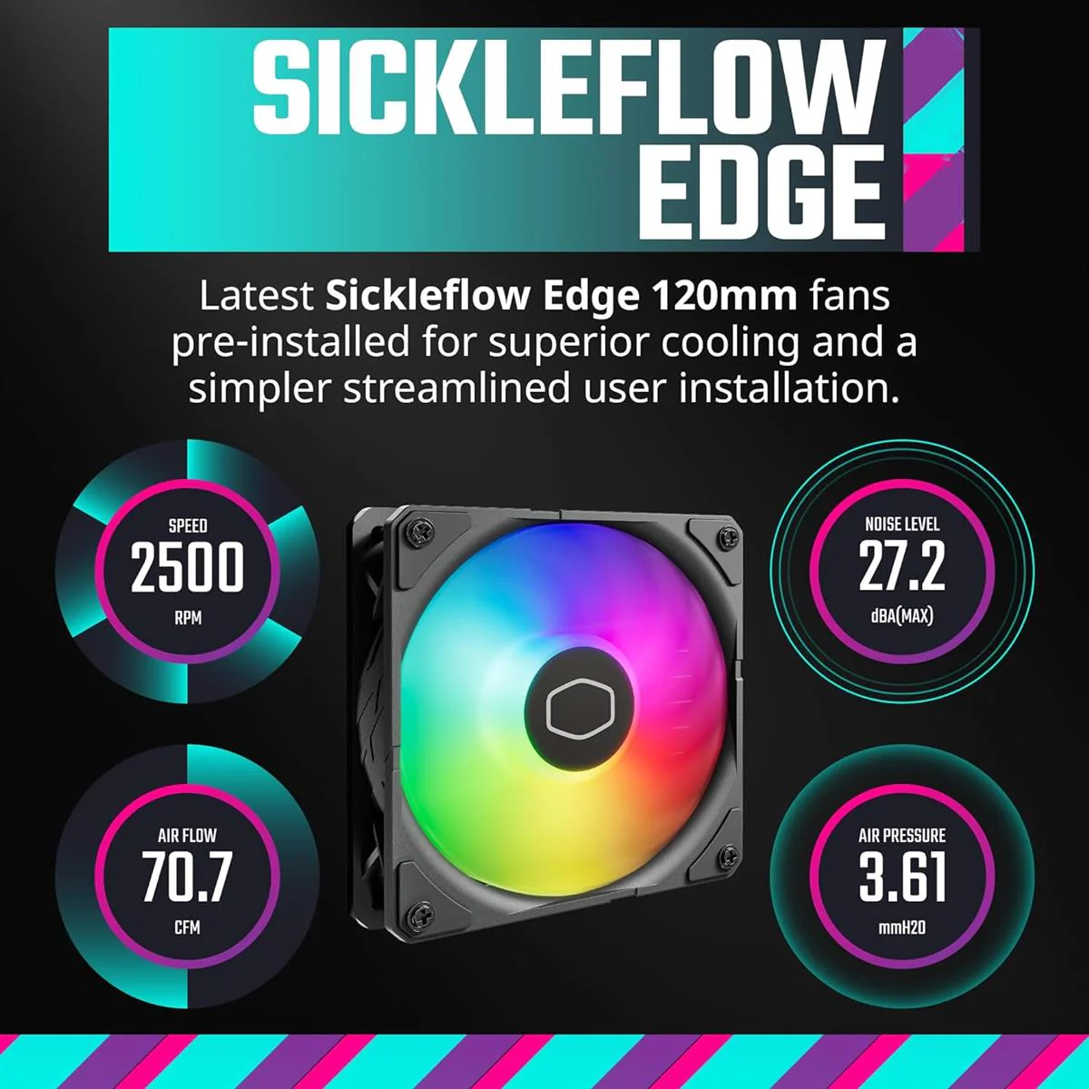 Cooler Master Liquid Cooler 360 MASTERLIQUID ATMOS ARGB - Image 2
