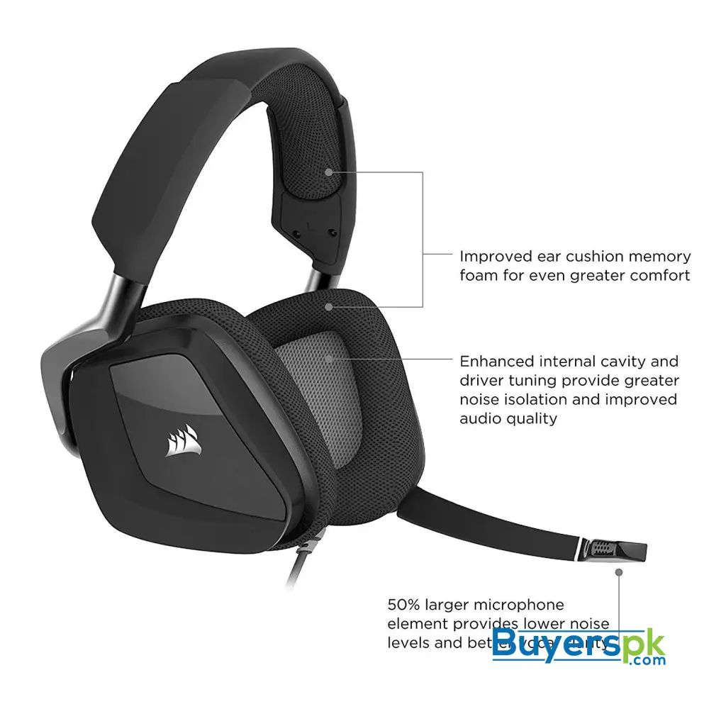 Corsair Void Pro Ca-9011154-na Dolby 7.1 Surround Sound Premium Gaming Headaset (carbon) - Image 2