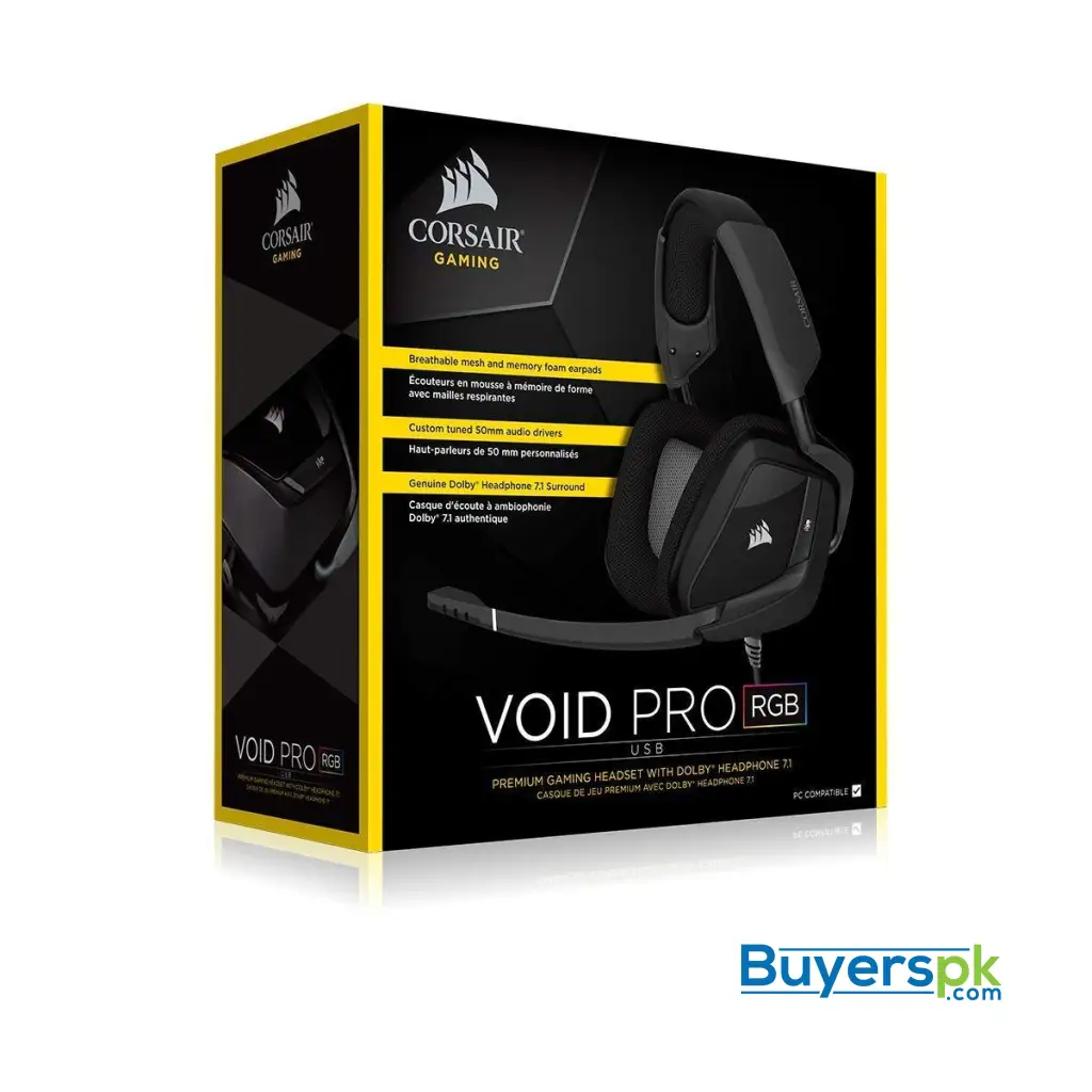 Corsair Void Pro Ca-9011154-na Dolby 7.1 Surround Sound Premium Gaming Headaset (carbon) - Image 5