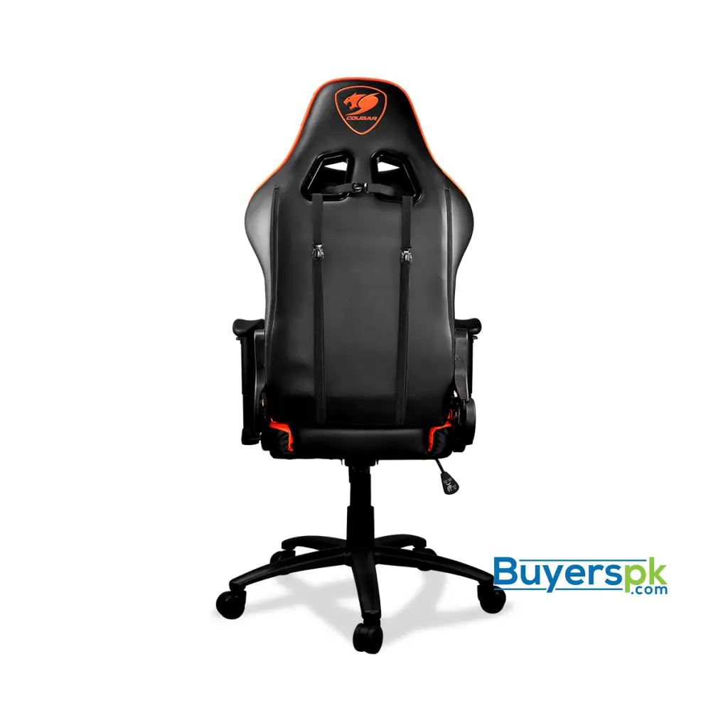 Cougar Armor One Black and Orange Gaming Chair with Reclining and Height Adjustment - Image 2