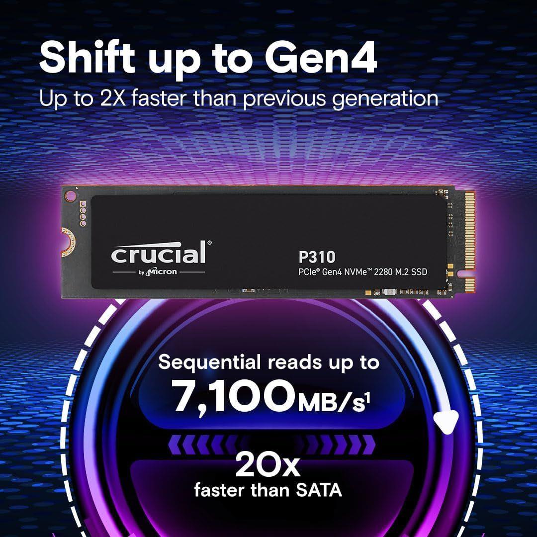 Crucial M.2 NVME SSD P310 1TB Gen4 - Image 2