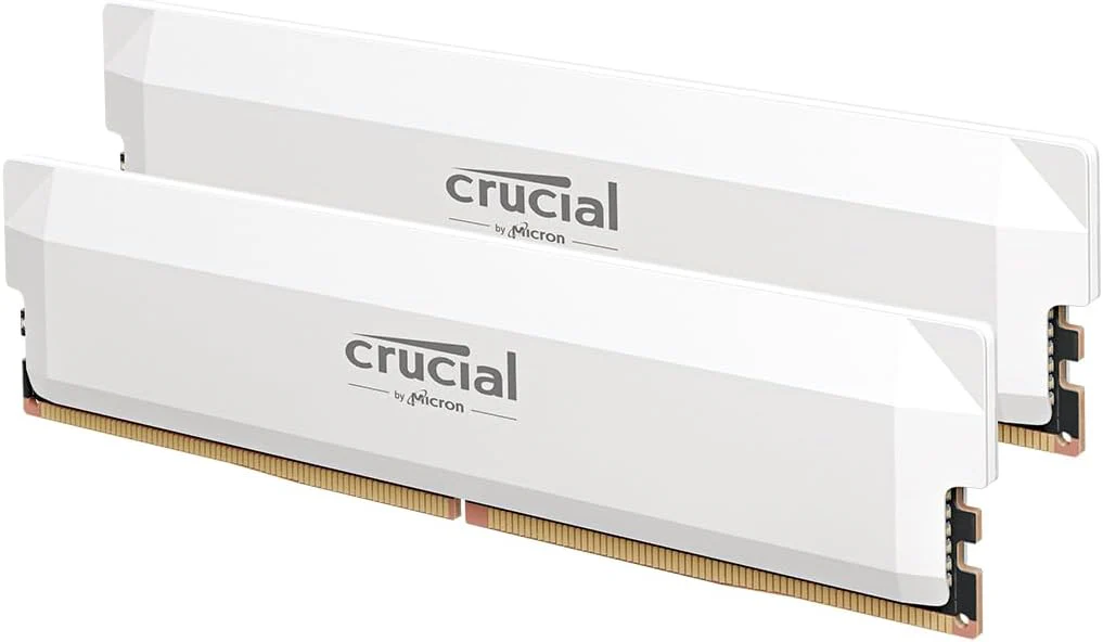 Crucial Ram Desktop Pro Series 32GB (2x16GB) 6000MHZ DDR5 CL36 White