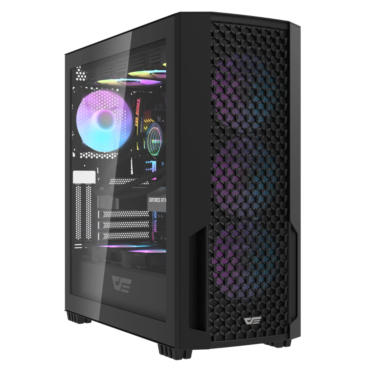DarkFlash Casing DF2100 4 ARGB Fan ATX Black - Image 4