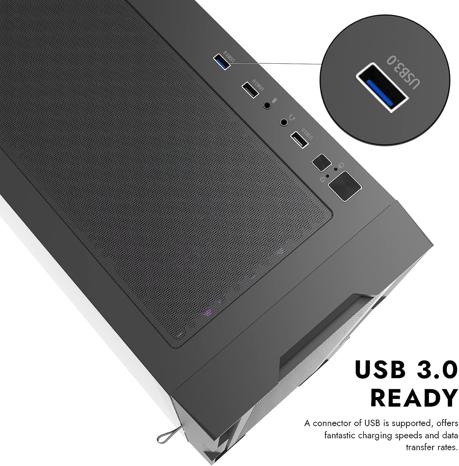 Darkflash Casing DK431 MESH BLACK WITH FANS - Image 2