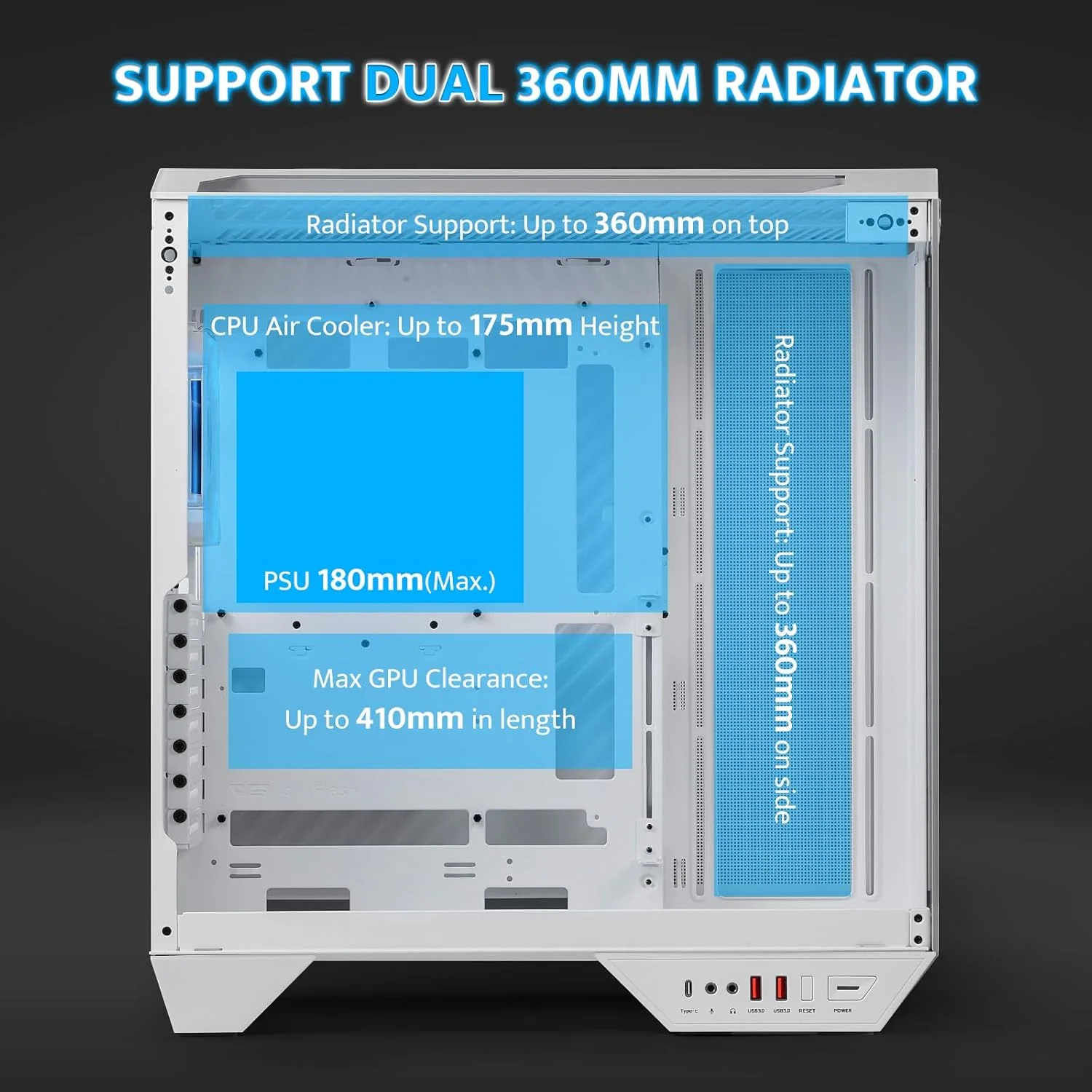 Darkflash Casing DY470 ATX 4 ARGB Pre installed Fan - Image 3