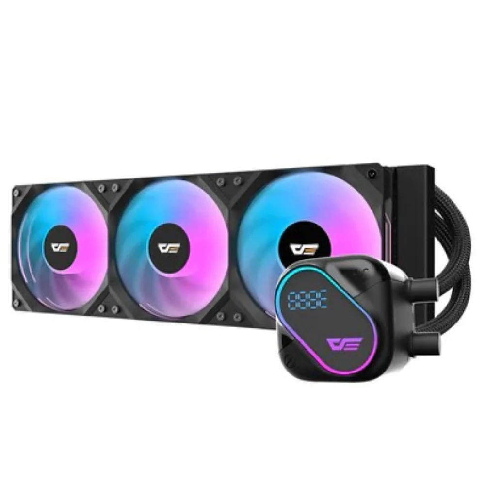 DarkFlash Liquid Cooler DO 360 AIO 360mm with Digital Screen Temperature Black