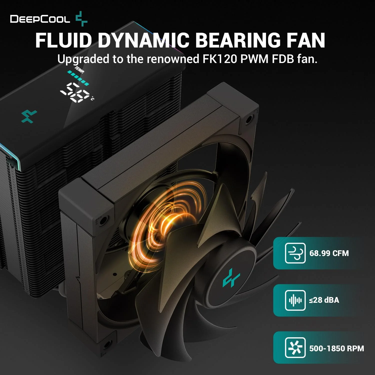 Deepcool Air Cooler AK400 Digital Black - Image 4