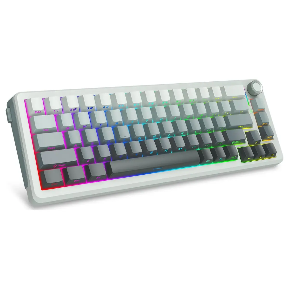 E-Yoosa Keyboard Z-68 Tri-mode Silverwood Switch Gradient Gray