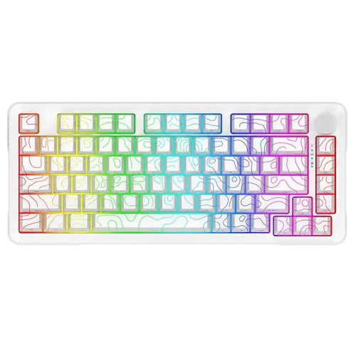E-Yoosa Keyboard Z-82 Tri-mode Silverwood Switch White