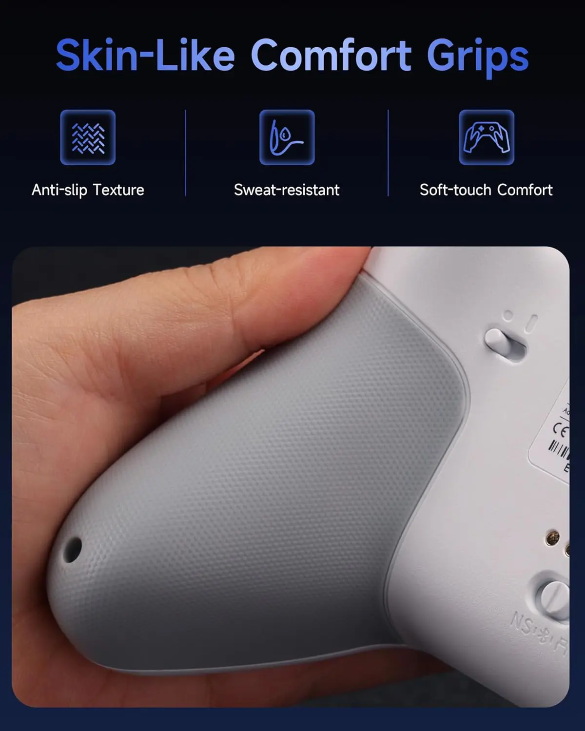 EasySMX X05Pro Multiplatform Wireless Gaming Controller with Quiet Button White - Image 4