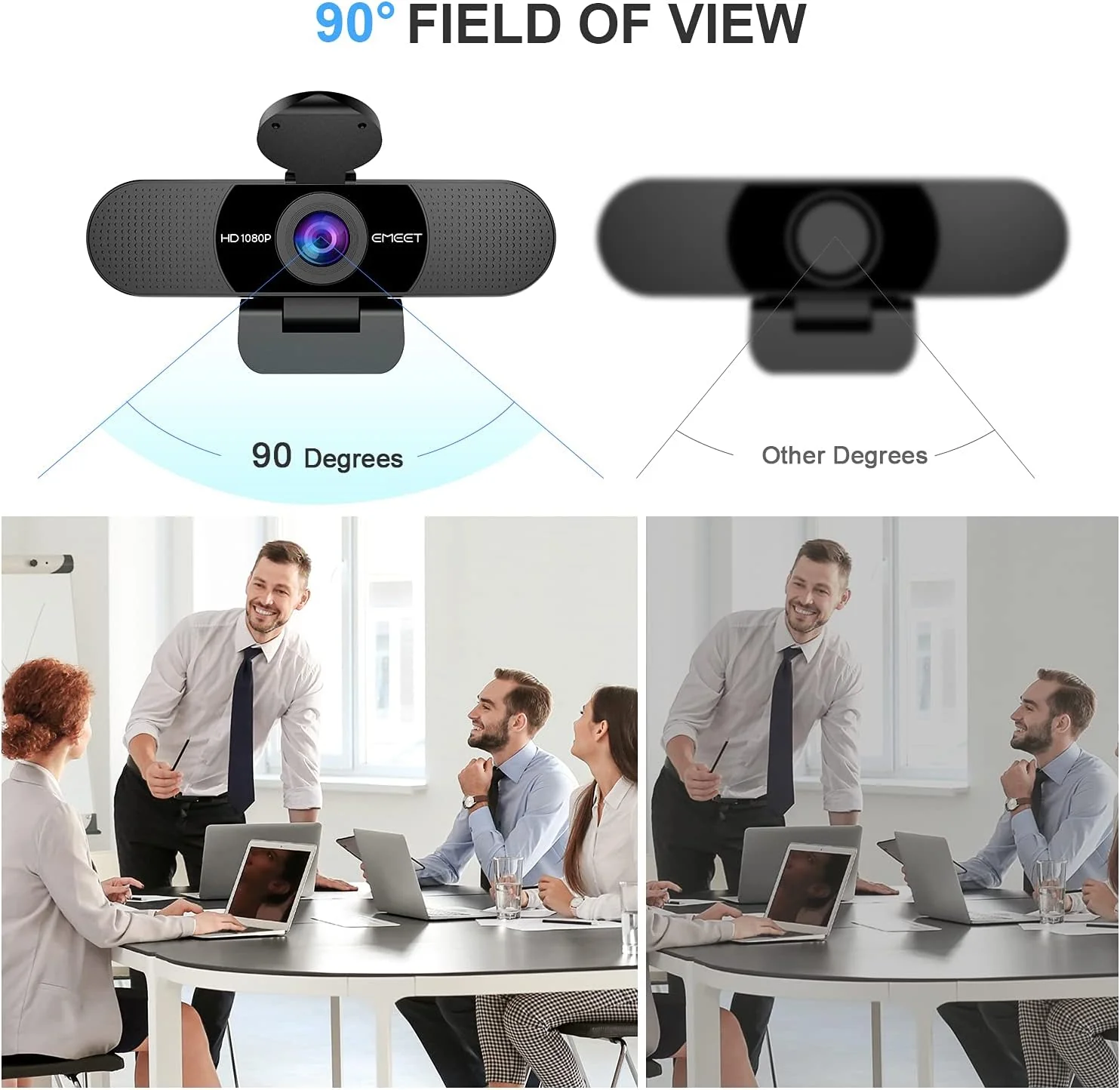 Emeet Webcam C960 Webcam with 2 Microphone, 1080P - Image 9
