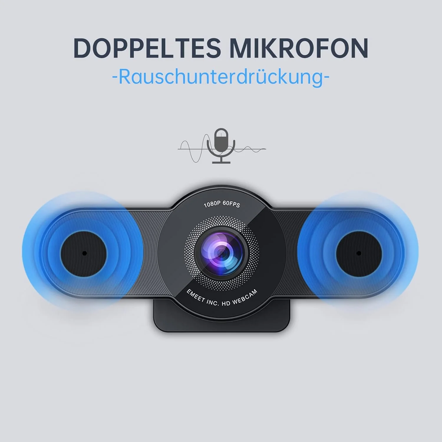 Emeet Webcam C970 Webcam with 2 Microphone,1080P 60FPS - Image 4
