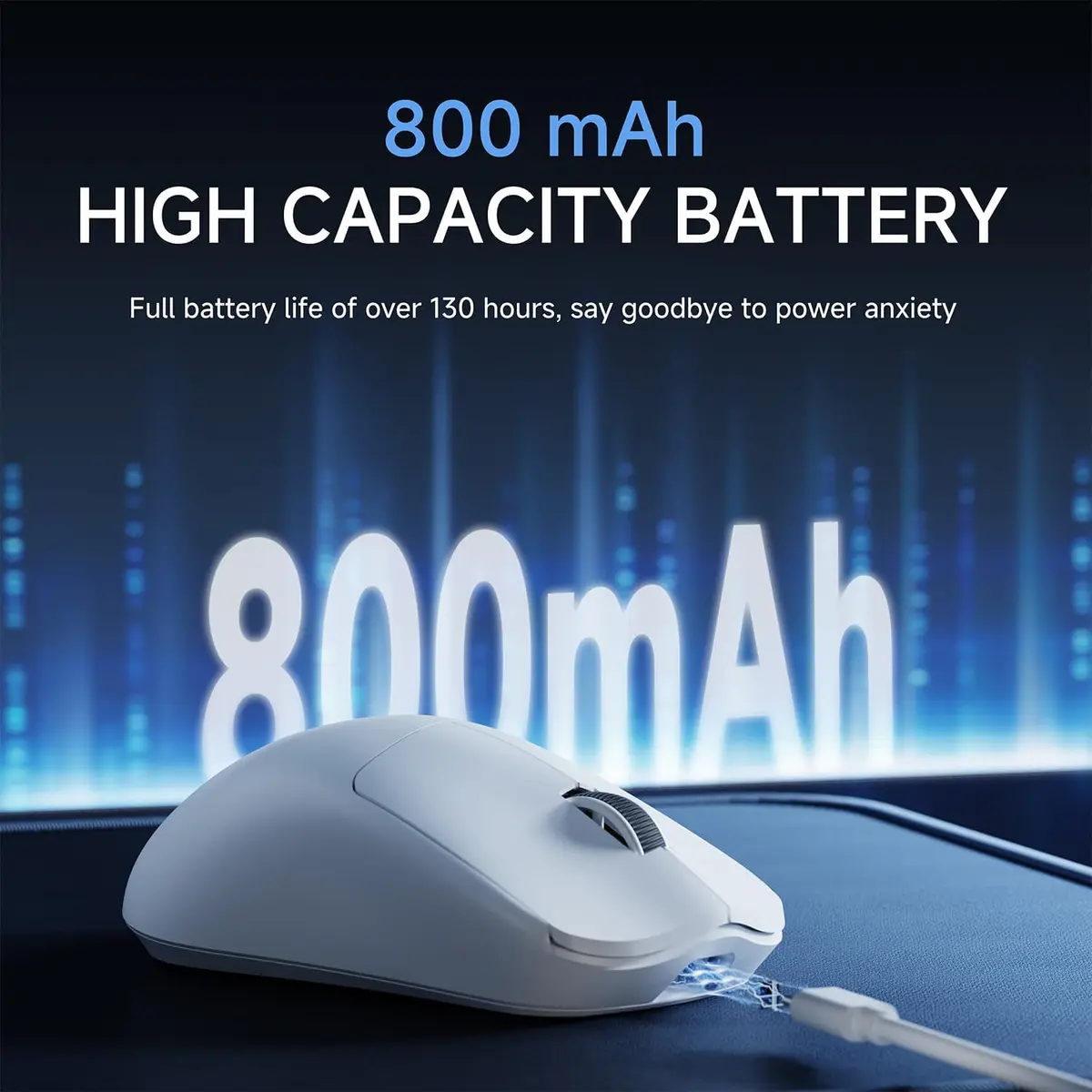 Eweadn Mouse X23 Pro Tri mode 12000 DPI rechargeable White - Image 3
