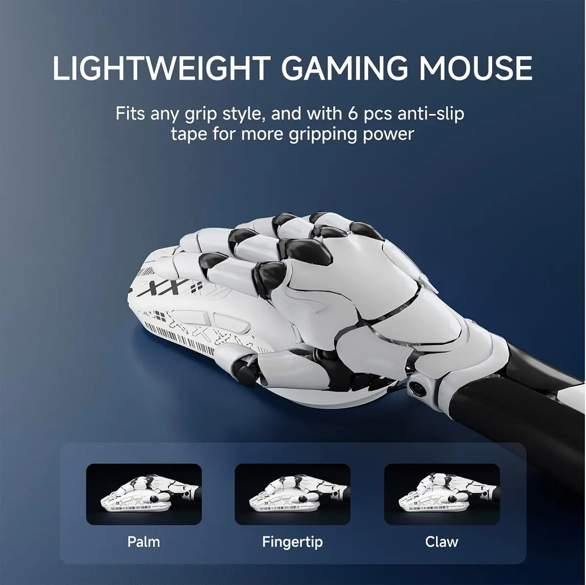 Eweadn Mouse X23 Pro Tri mode 12000 DPI rechargeable White - Image 4