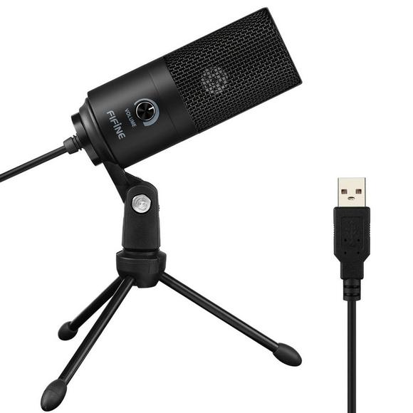 Fifine Microphone K669B Cardioid USB Condenser with Tripod - Image 4