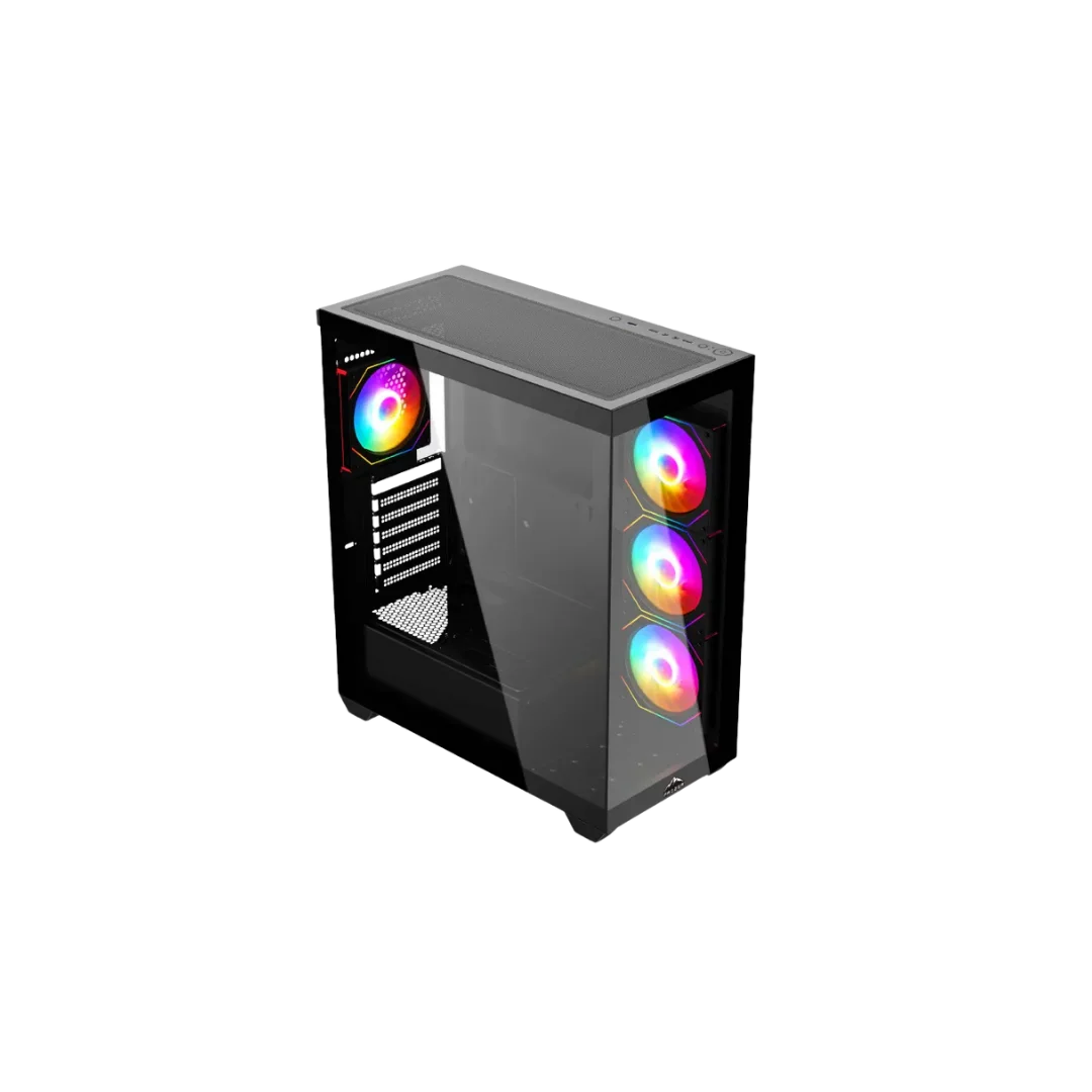 Frozer Casing Aura ATX Black 4 infinity Fan - Image 2