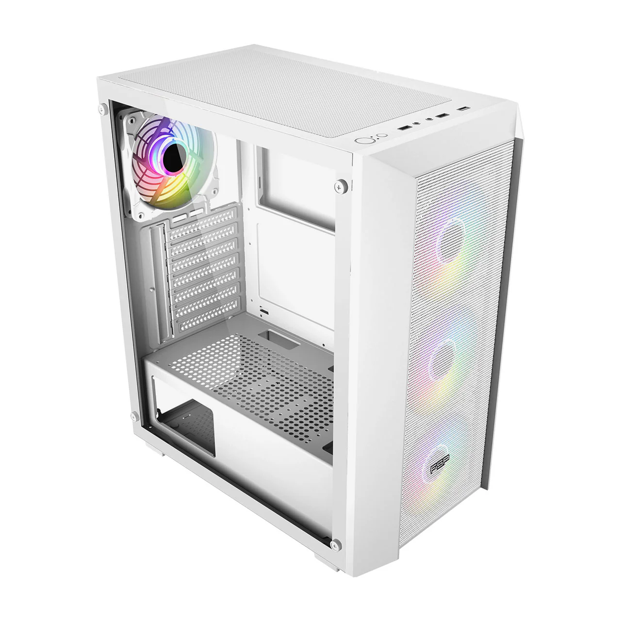 FSP Casing CMT218 4 ARGB Fans With 650 Watt Bronze White - Image 3