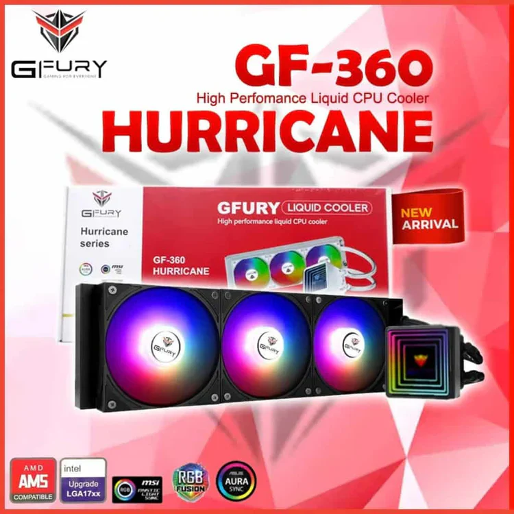 G Furry Liquid Cooler GF-360 Hurricane 360mm Black